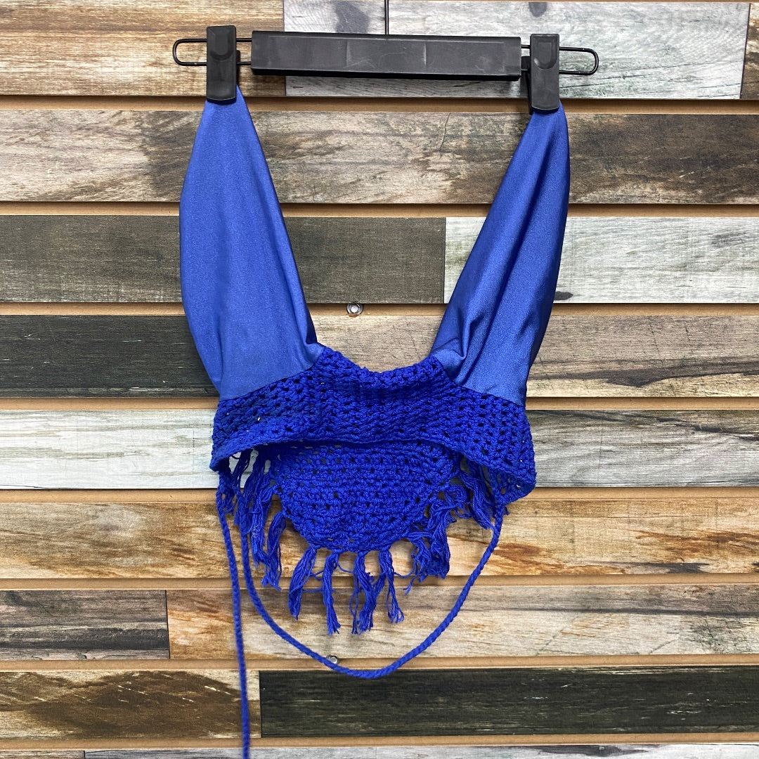 USED  Ear Bonnet Horse Blue
