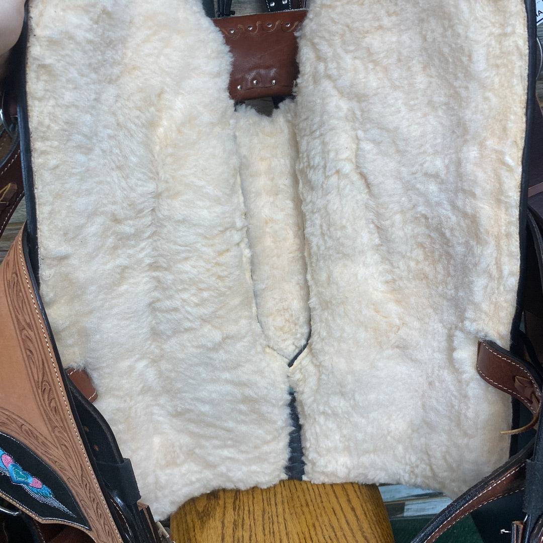 USED Stunning Barrel Saddle – 16" Seat, 7" Gullet