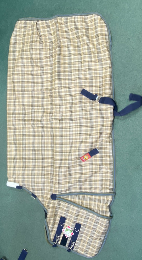 USED NWT 5/A Baker 220g Turnout Blanket 78" Plaid