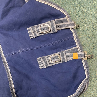 USED SmartPak 220g Turnout Blanket 75" Navy/White