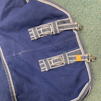 USED SmartPak 220g Turnout Blanket 75" Navy/White
