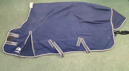USED SmartPak 220g Turnout Blanket 75" Navy/White