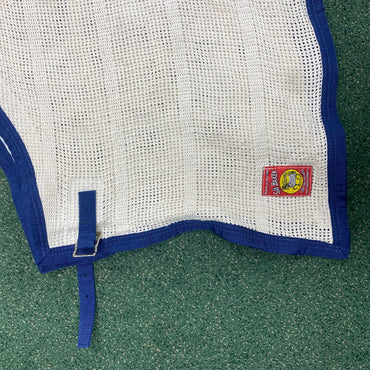 USED 5/A Baker Woven Cooler 82" White w/ Navy Trim