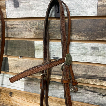 USED Browband Headstall with Low Port Walking Horse Bit