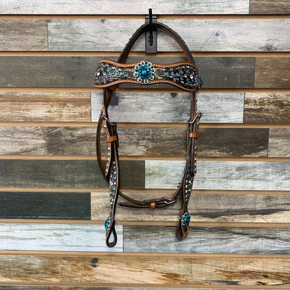 USED Madcow Browband Headstall | Teal