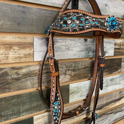 USED Madcow Browband Headstall | Teal
