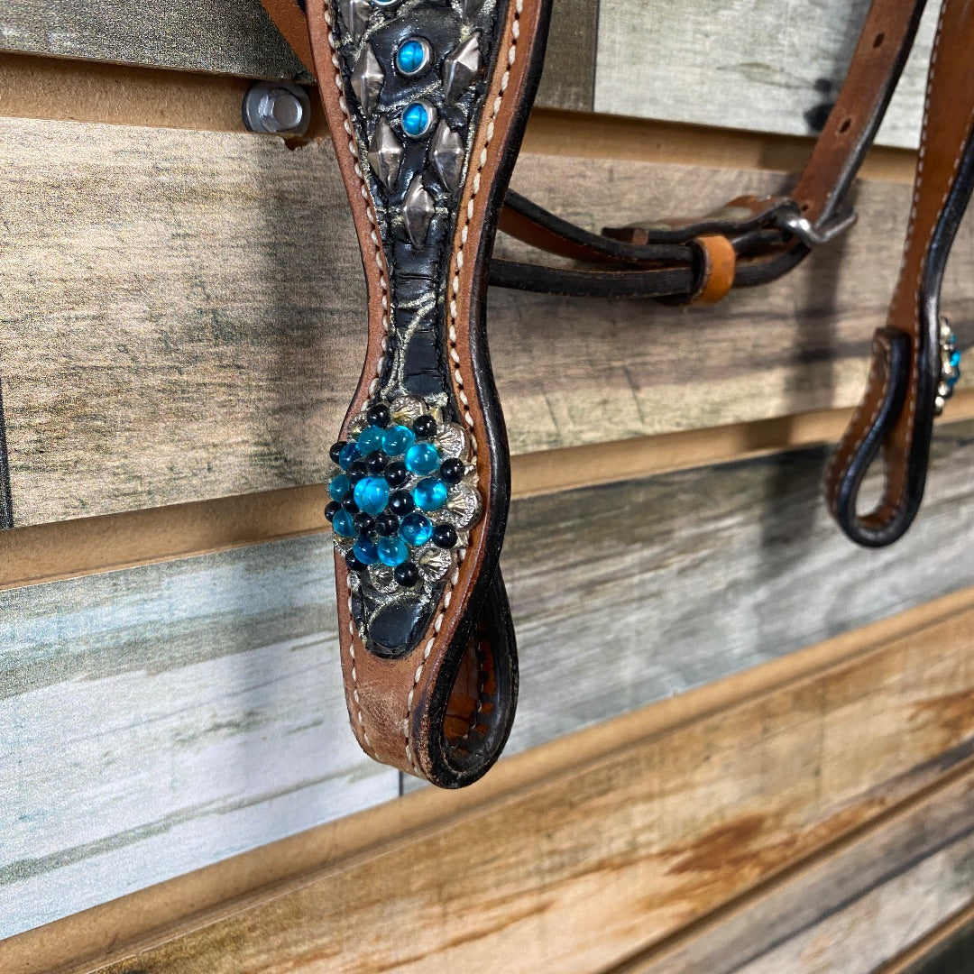 USED Madcow Browband Headstall | Teal
