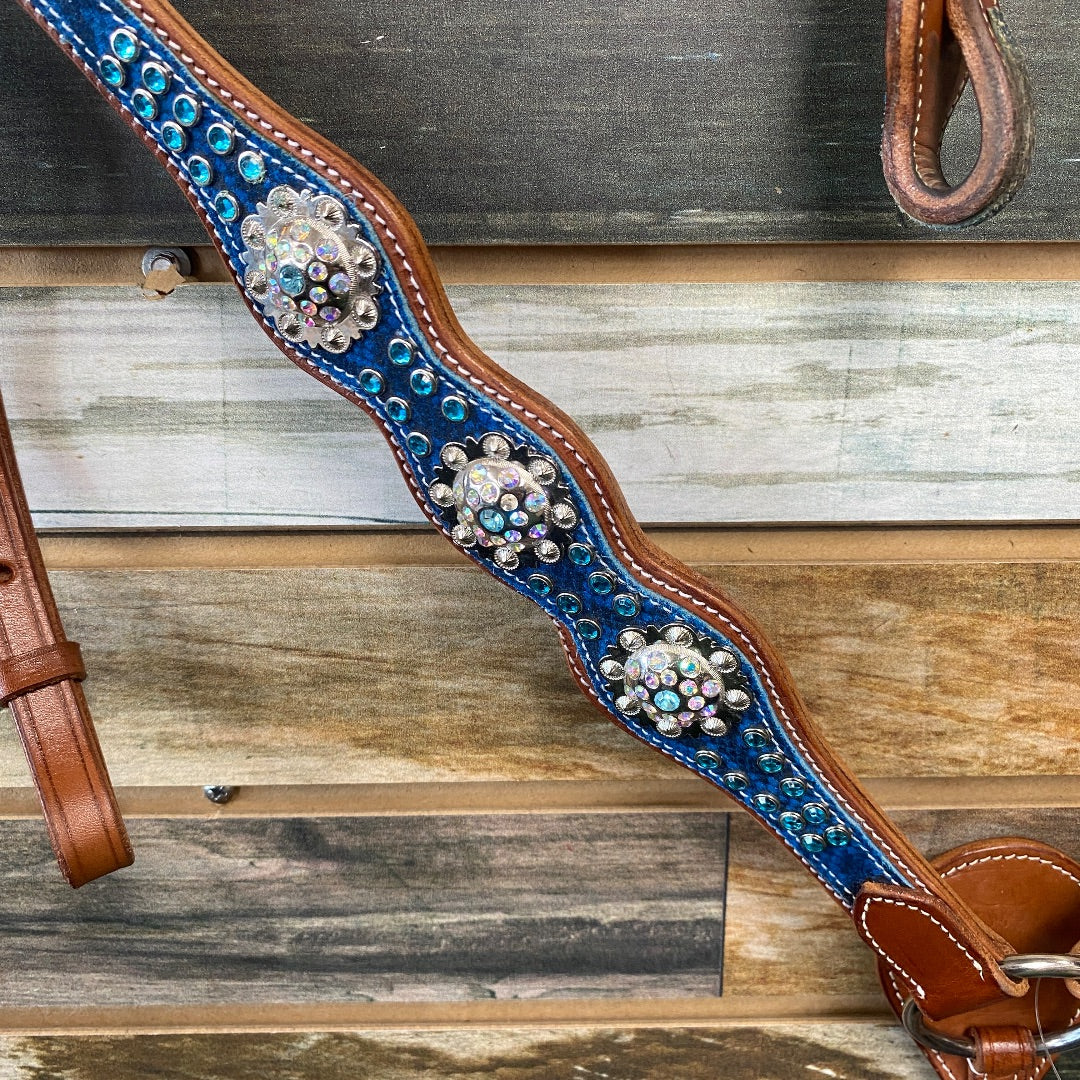 USED Madcow Breast Collar and Headstall Set | Teal