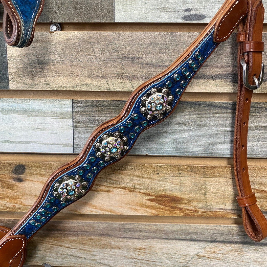 USED Madcow Breast Collar and Headstall Set | Teal
