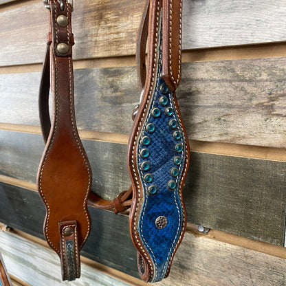 USED Madcow Breast Collar and Headstall Set | Teal