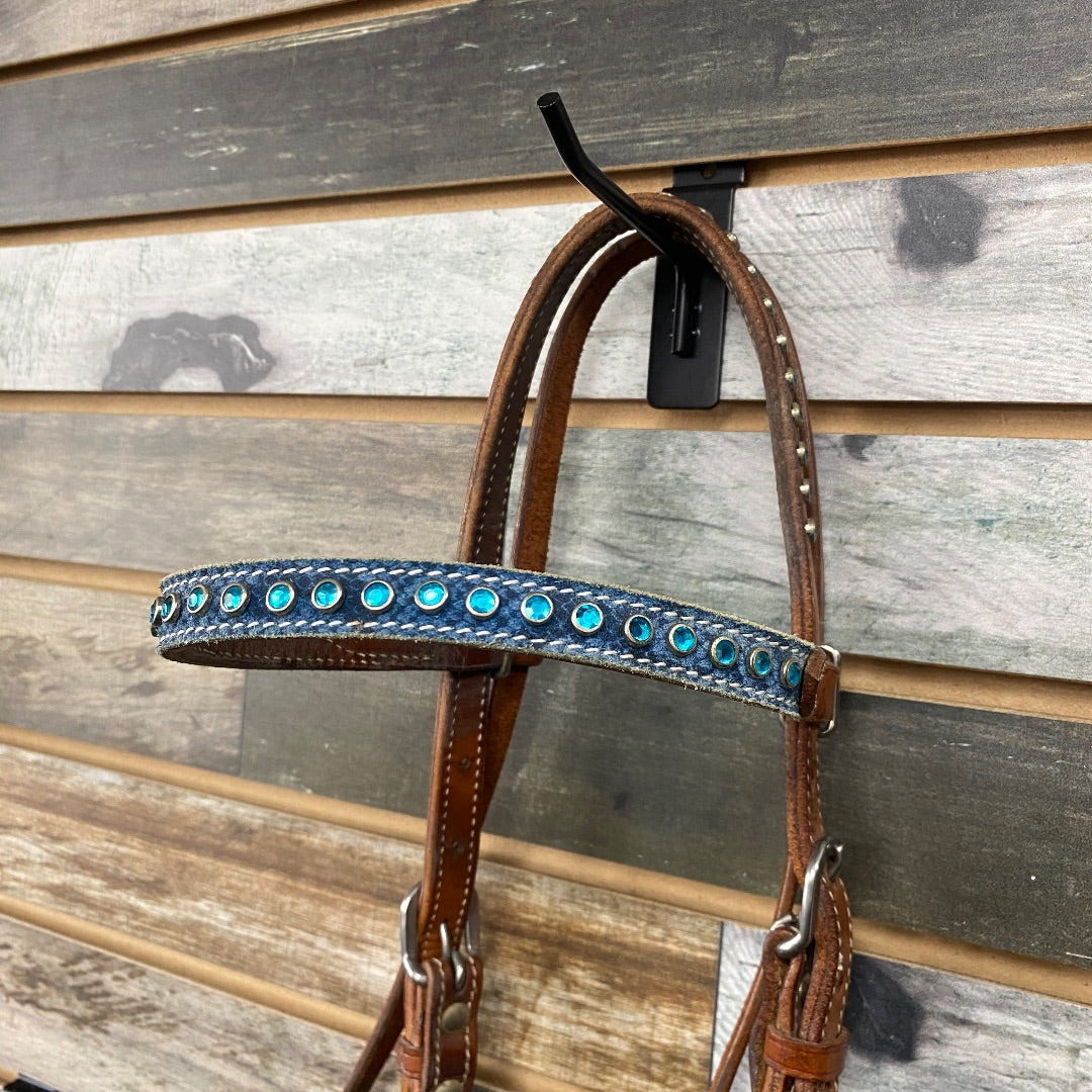 USED Madcow Breast Collar and Headstall Set | Teal