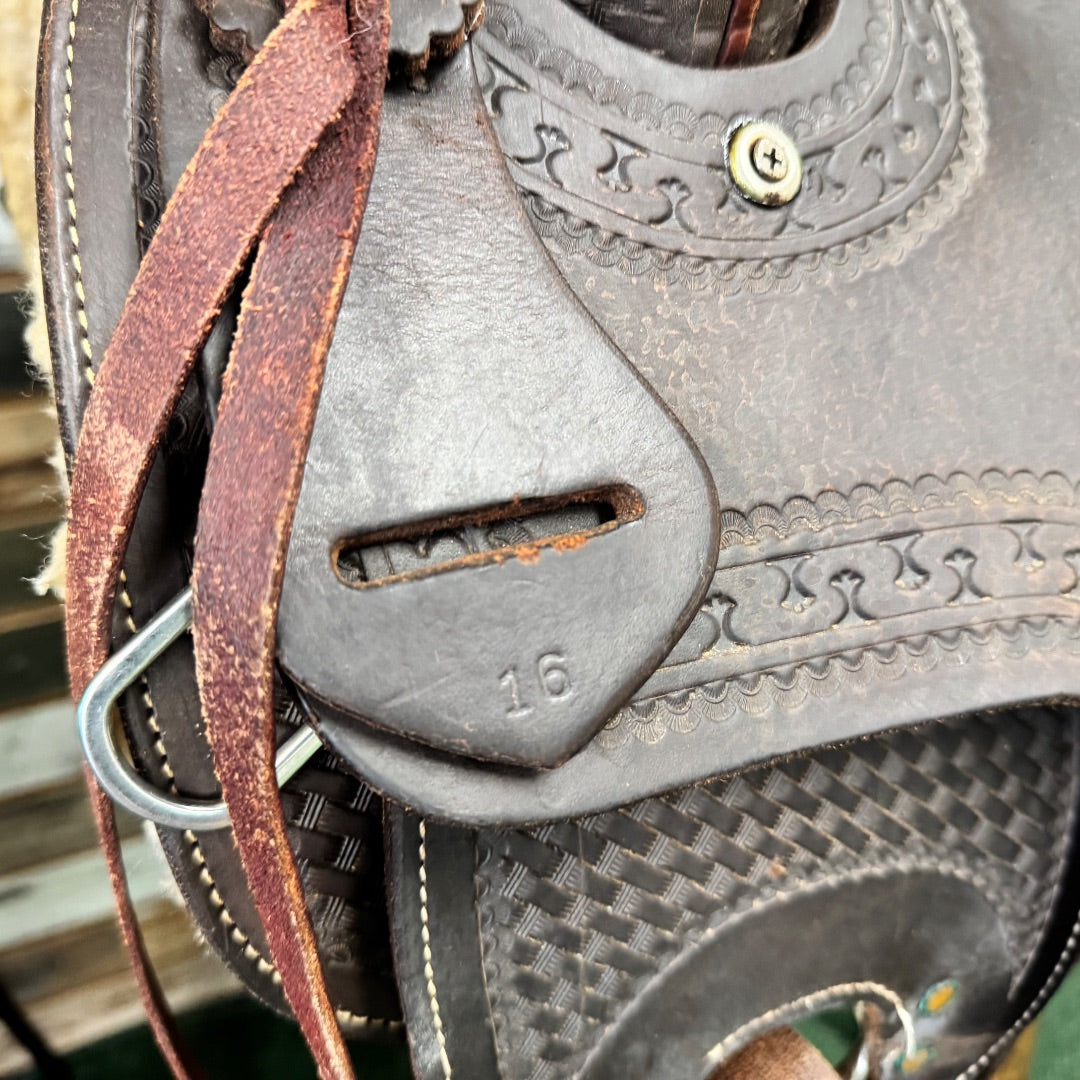 USED  Ranch Saddle 16" Dark Oil