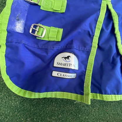 USED  Turnout 0G Sheet 63" Royal Blue with Green Trim