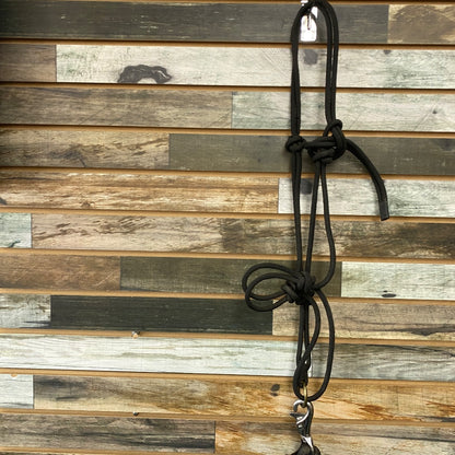 USED Clinton Anderson Rope Halter & 14’ Lead Horse Black
