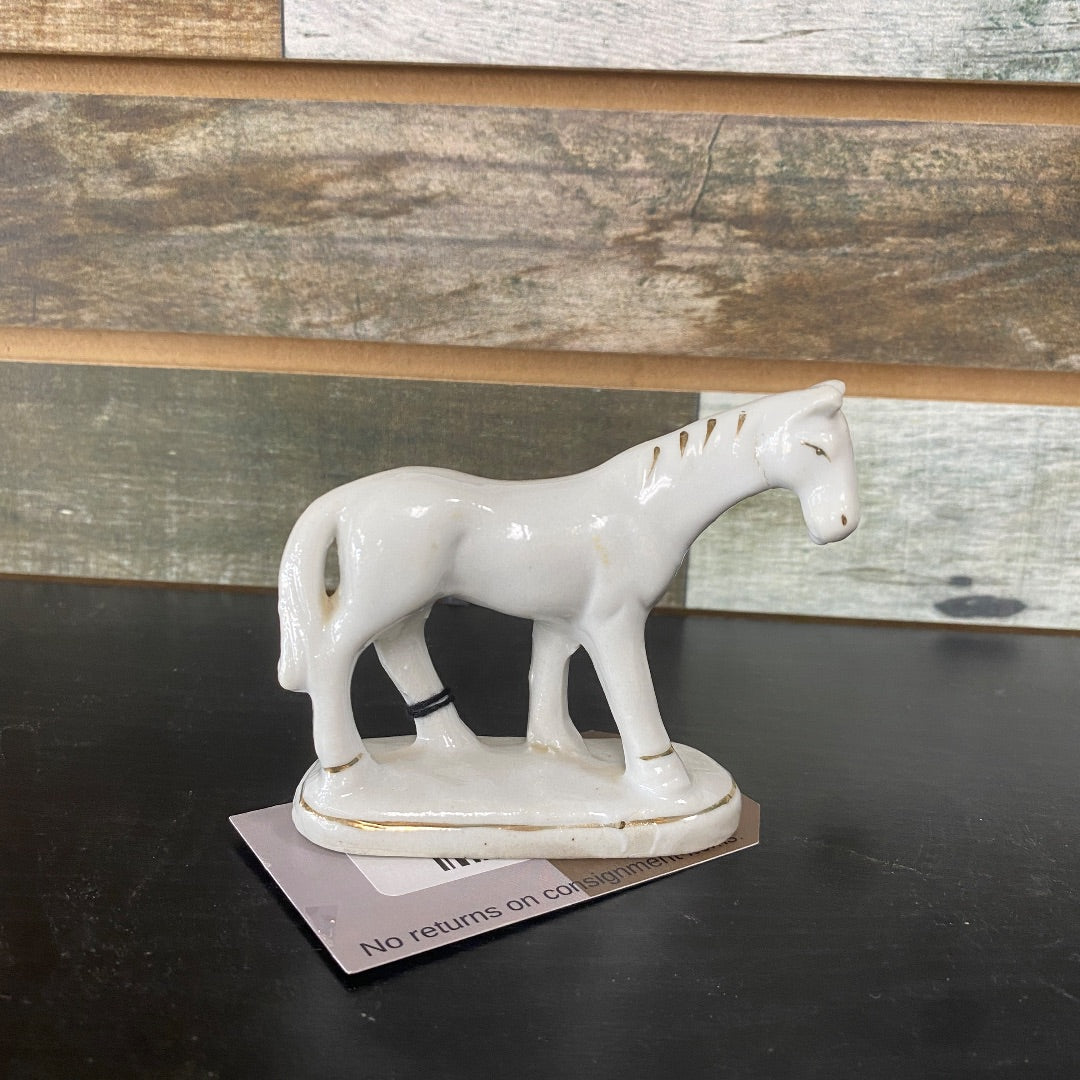 USED Vintage Porcelain Horse Statue