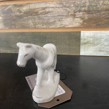 USED Vintage Porcelain Horse Statue