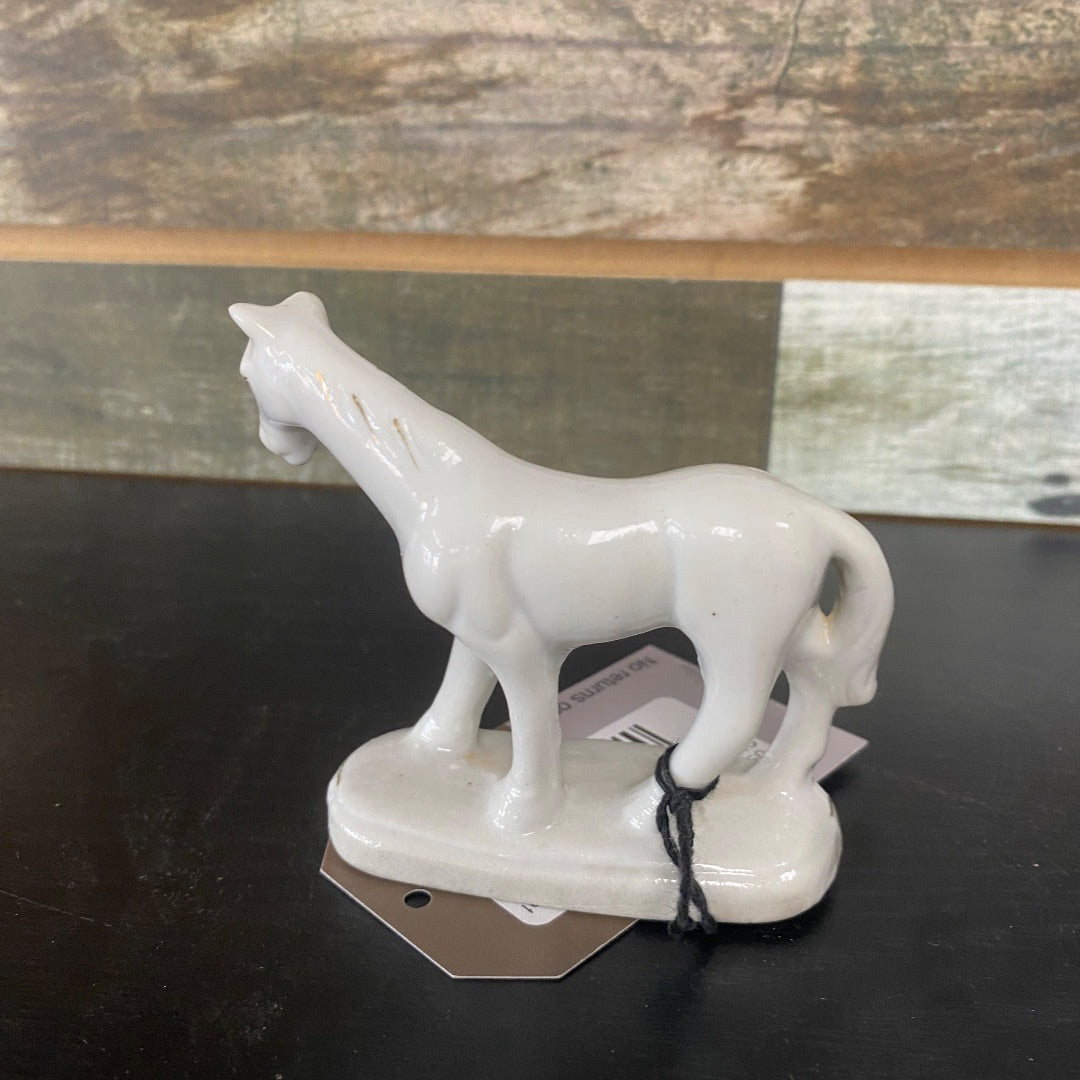 USED Vintage Porcelain Horse Statue