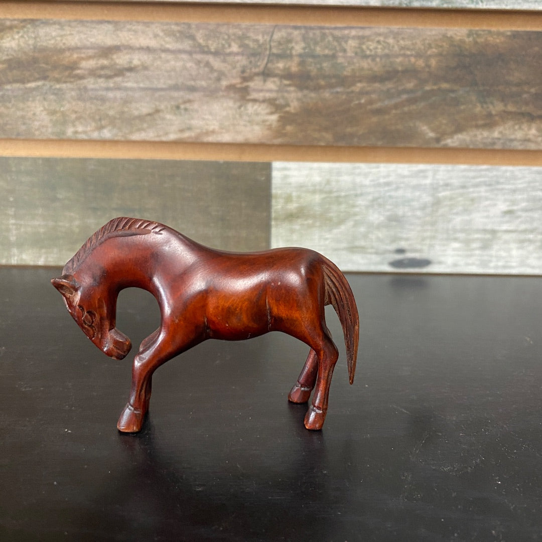 USED Wooden Horse Statue