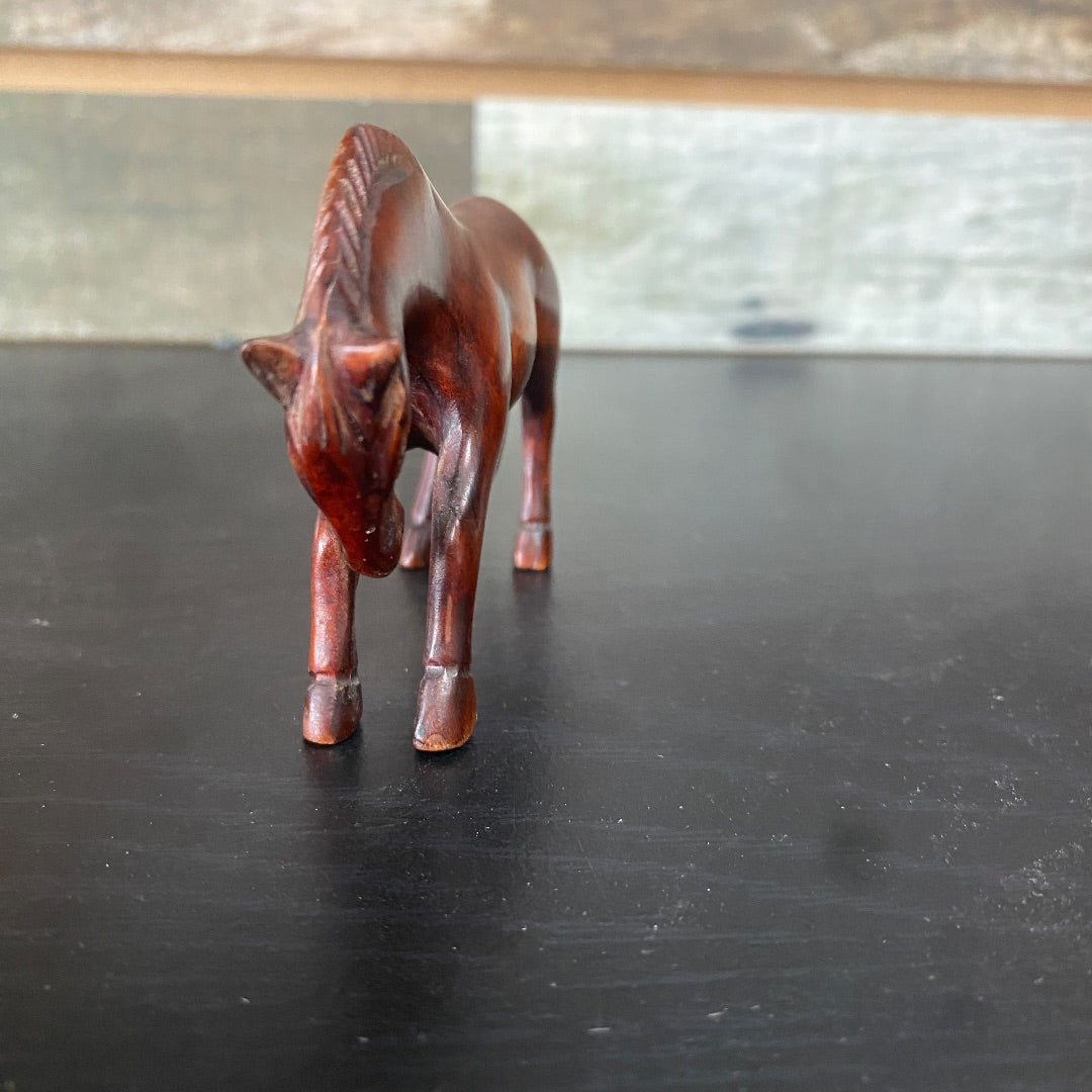 USED Wooden Horse Statue