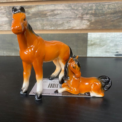 USED Bay Porcelain Mare & Foal Set