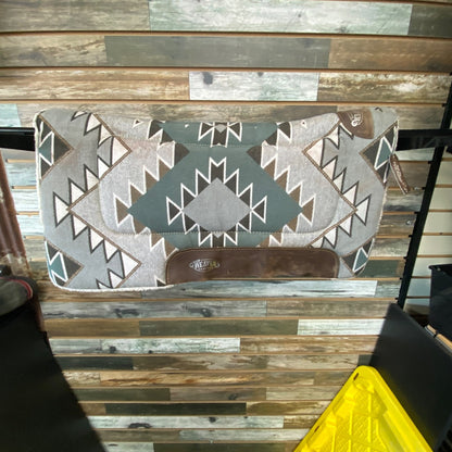 USED Weaver All Purpose Countoured Saddle Pad 30"x30" Southwest- Mallard Green/Grey