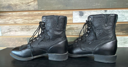 USED Ariat Ladies Paddock Boots Lace Up 6 Black