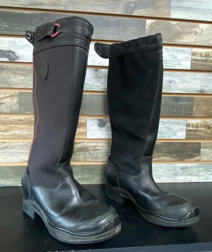 USED ARIAT Ladies Tall Winter Riding/Muck Boots 6.5 Black