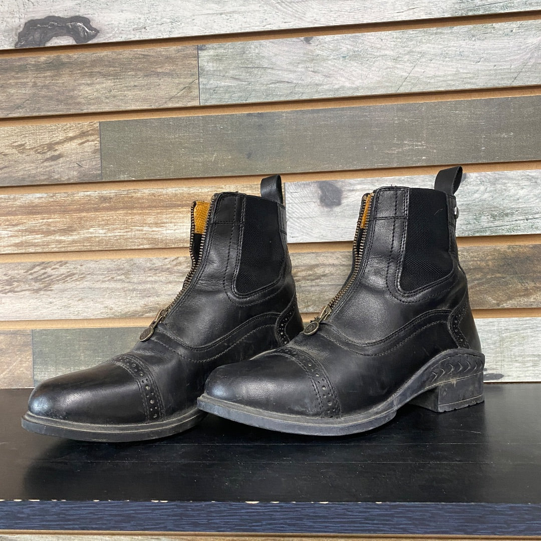 USED Black Ovation Tuscany Paddock Boots | Size 9
