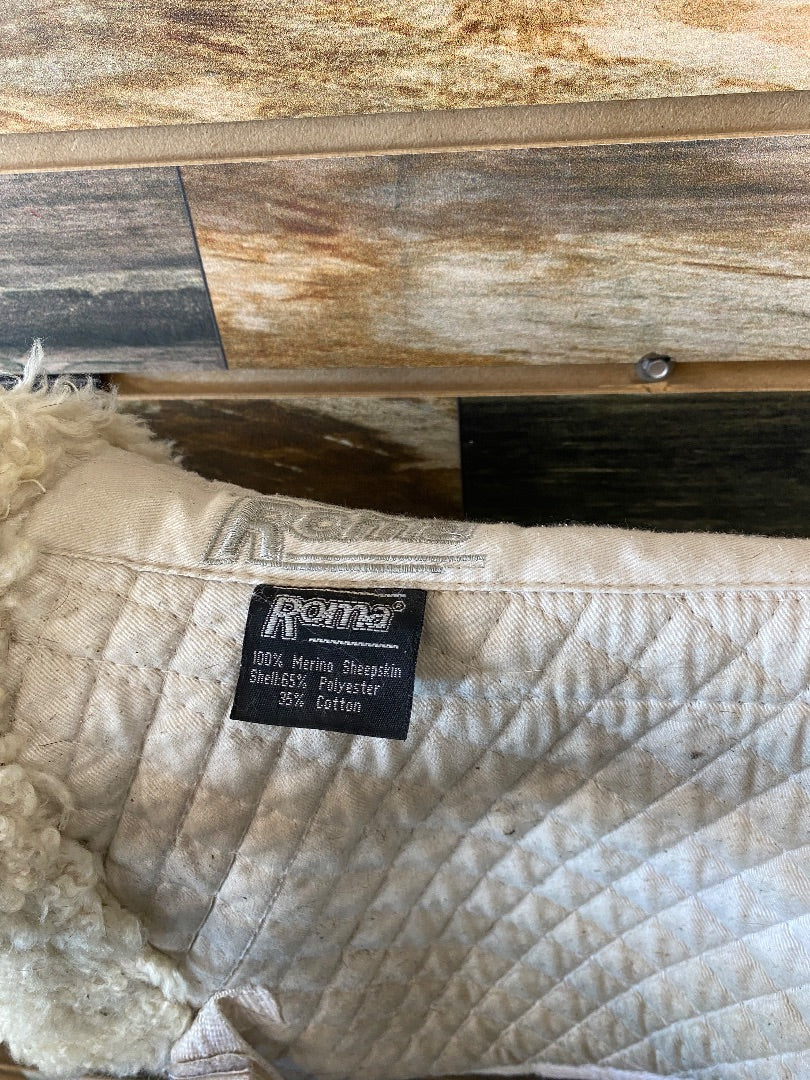 USED Roma Fleece Half Pad  White
