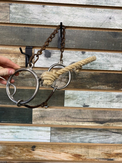 USED  Rope Nose Gag Combo Snaffle 5" Mouth