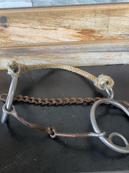 USED  Rope Nose Gag Combo Snaffle 5" Mouth