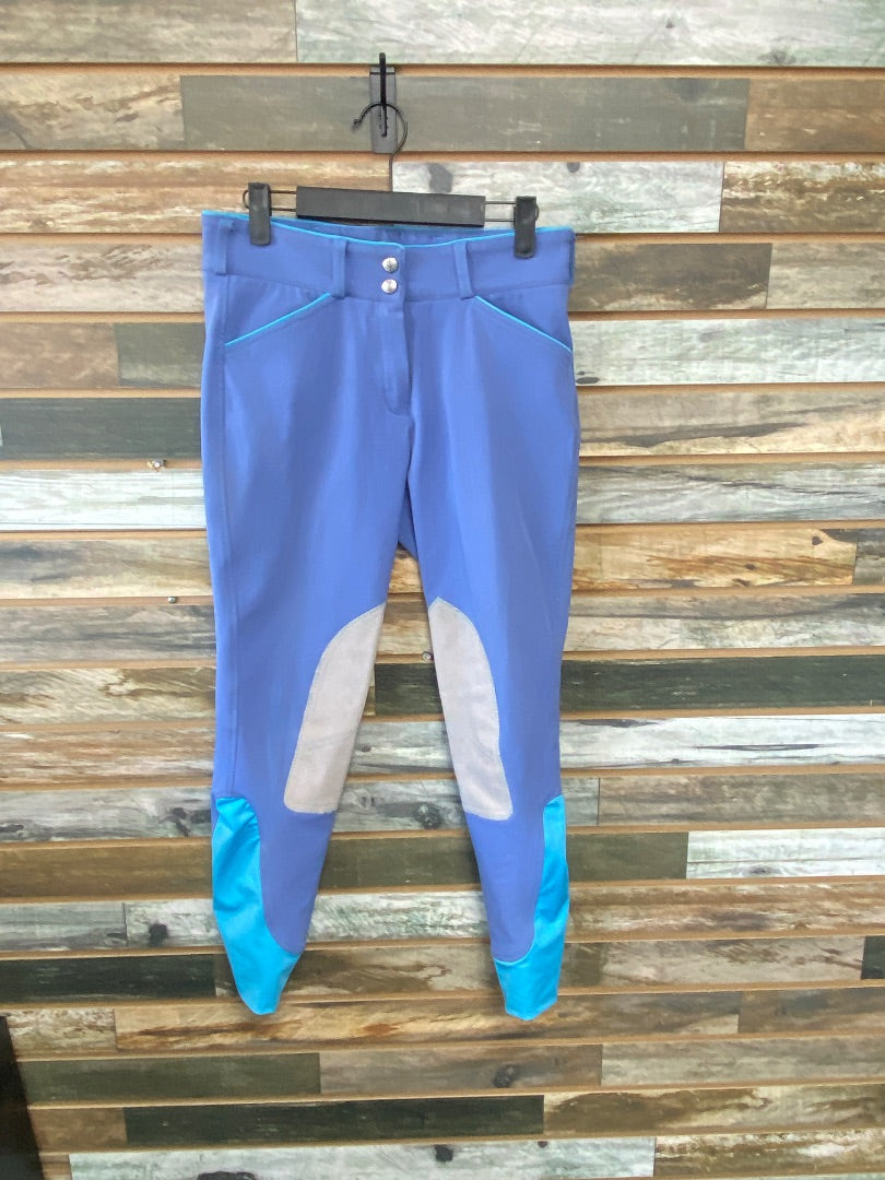 USED Dover Knee Patch Breeches 28 Navy & Light Blue