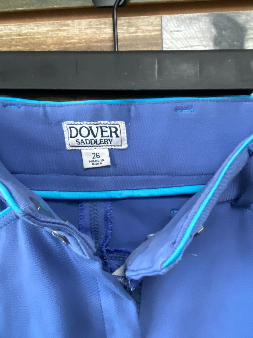 USED Dover Knee Patch Breeches 28 Navy & Light Blue