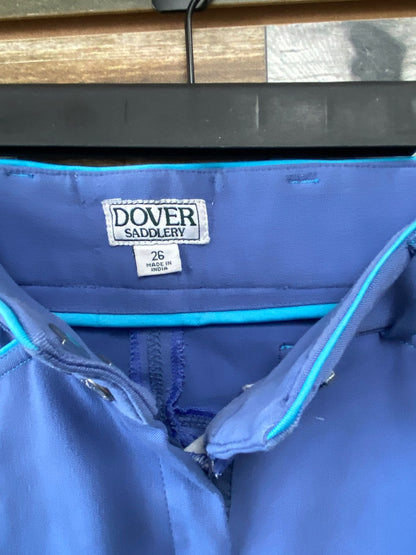 USED Dover Knee Patch Breeches 28 Navy & Light Blue