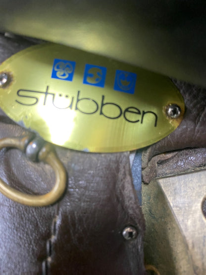 USED Stubben Excalibur English Jump Saddle 17.5" Medium Oil