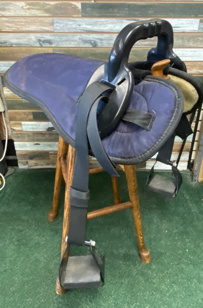 USED Colorado Saddlery Natural Ride W/ Stablizer  Navy Blue