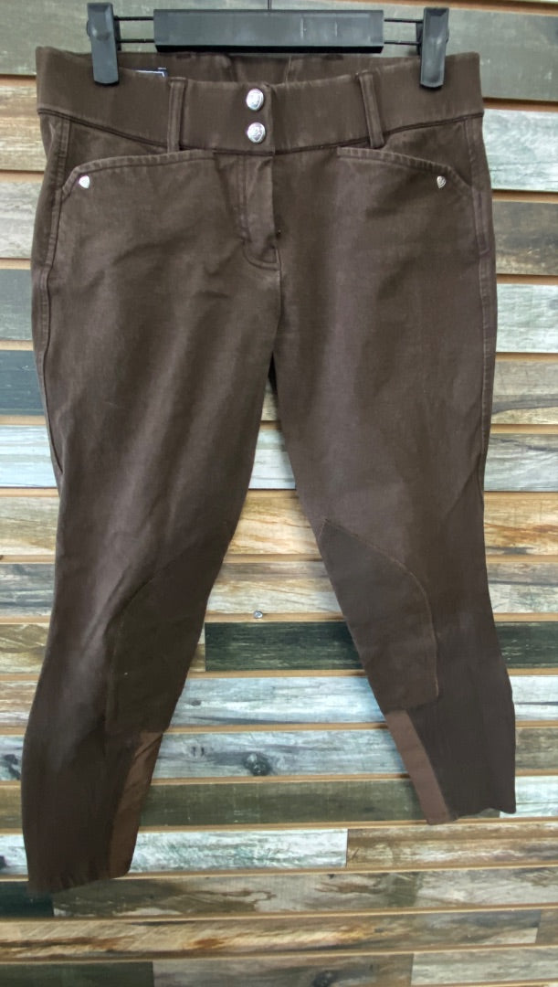 USED Ariat Knee Patch Breeches 26R Brown