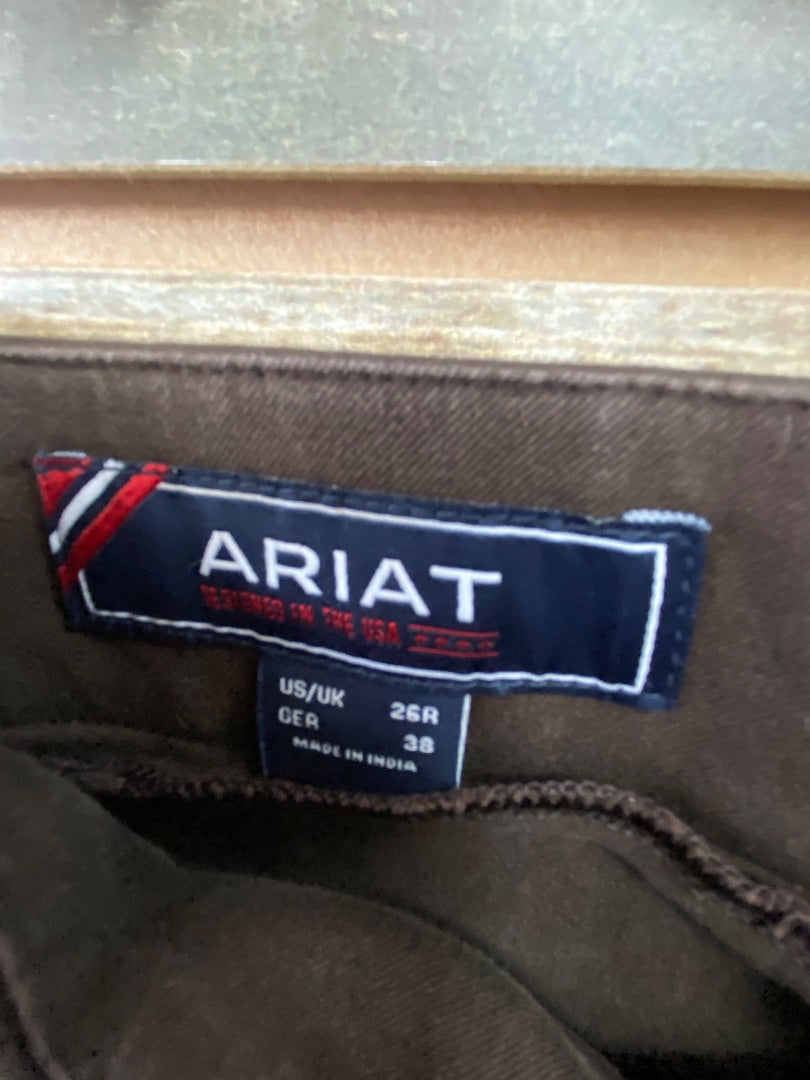 USED Ariat Knee Patch Breeches 26R Brown