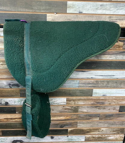 USED  Bareback Pad W Girth  Green