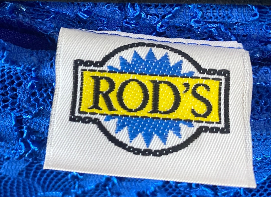 USED Rods Lace Long Sleeve Show Shirt Youth Large Blue