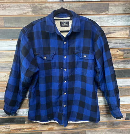 USED Red Head Fleece Lined Jacket L Navy/Plaid
