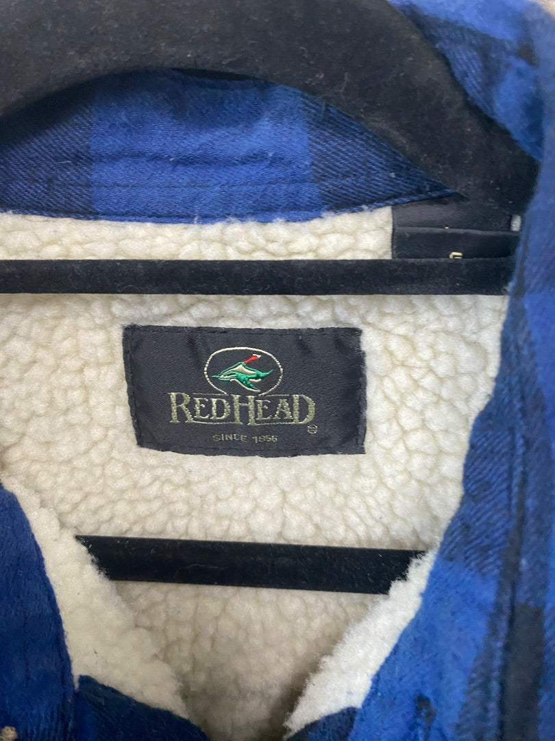 USED Red Head Fleece Lined Jacket L Navy/Plaid