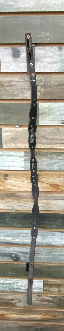 USED Resistol Ladies Western Belts XS Black with Silver/Gold Metal Detailing