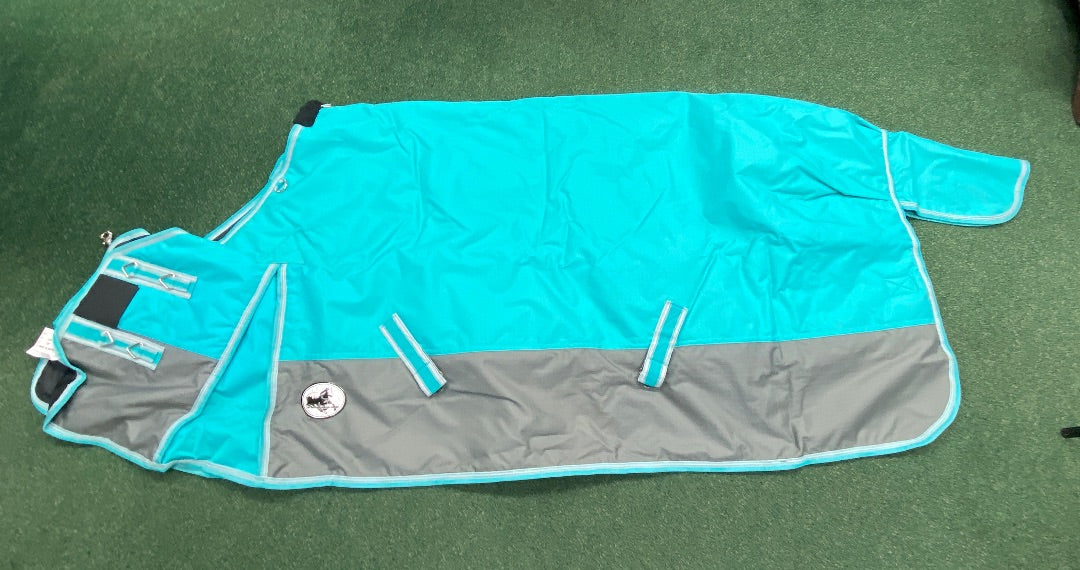 USED Jeffers Turnout Blanket 240g 78" Teal