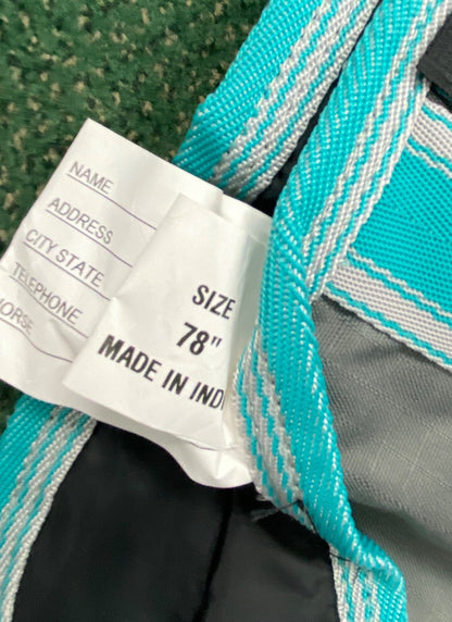 USED Jeffers Turnout Blanket 240g 78" Teal