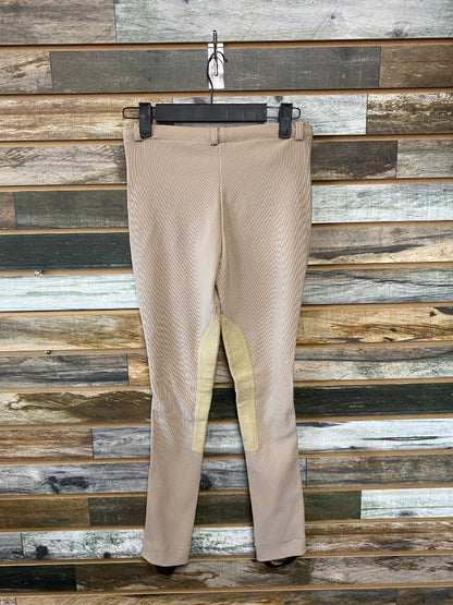 USED Ovation Youth Knee Patch Breeches 12 Tan