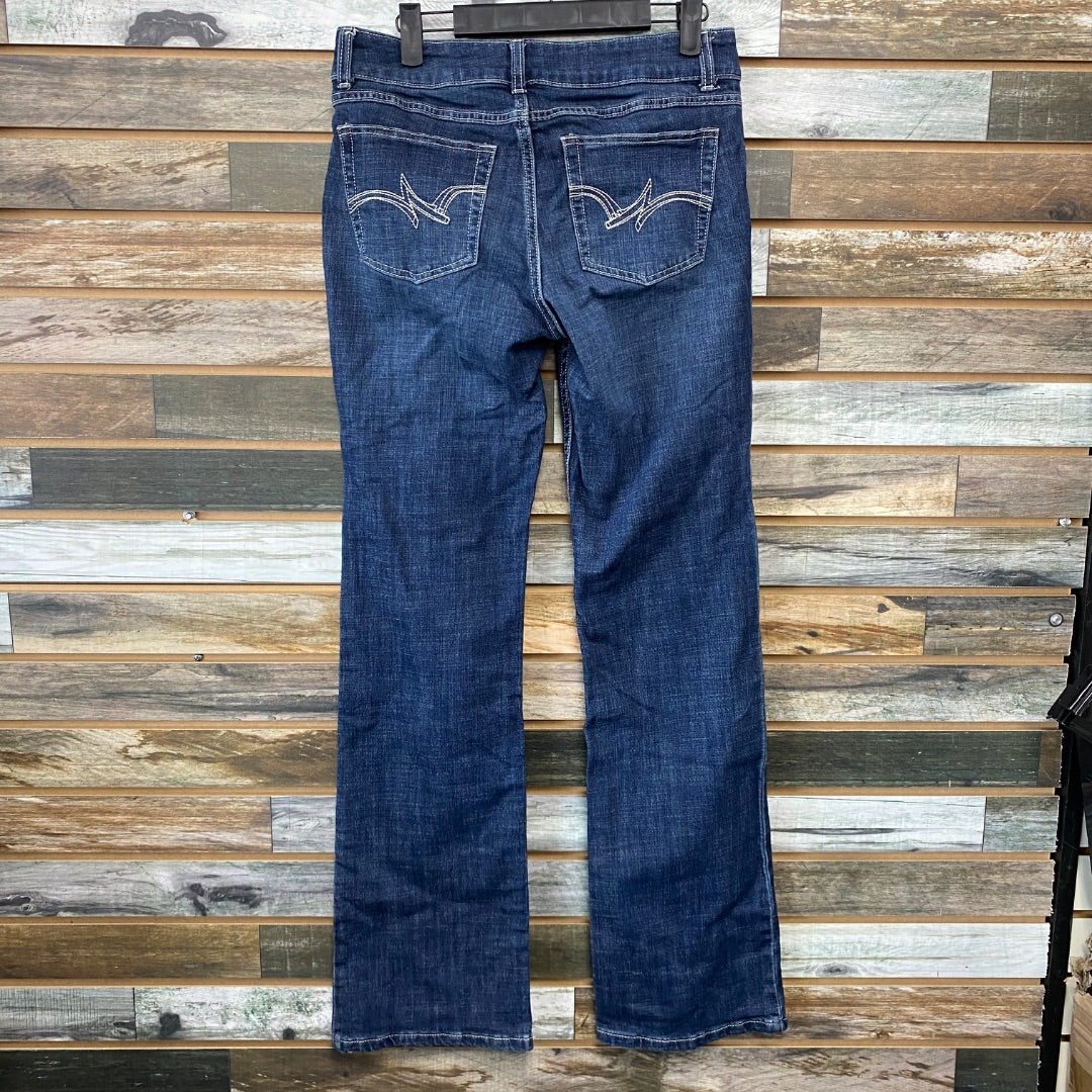 USED Wrangler Ladies Western Jeans Boot Cut 5 x 32 Denim