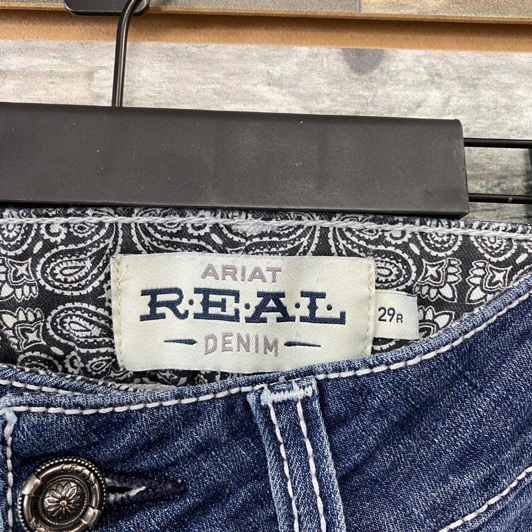 USED Ariat Ladies Western Jeans Boot Cut 29R Denim