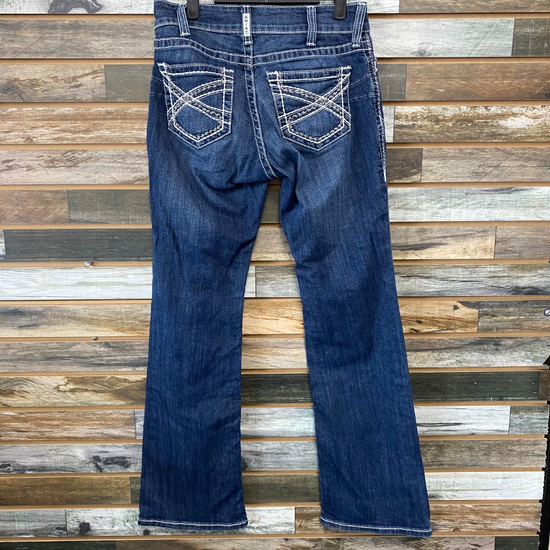 USED Ariat Ladies Western Jeans Boot Cut 29R Denim