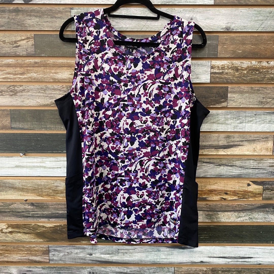 USED Kerrits Ladies English Tank Top XL Purple Floral